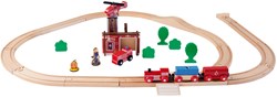 Eichhorn circuit de train en bois pompier avec pont - bois FSC