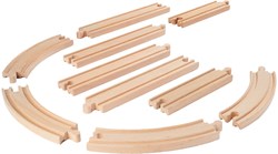 Eichhorn circuit de rails en bois - Set d'extension 10 pièces FSC bois