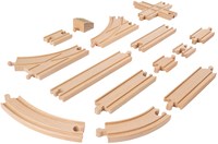 Eichhorn circuit de rails en bois - set d'extension 44 pièces bois FSC
