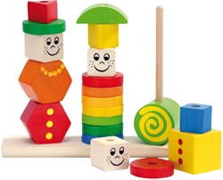 Eichhorn puzzle à empiler en bois - figurines colorées jouet FSC