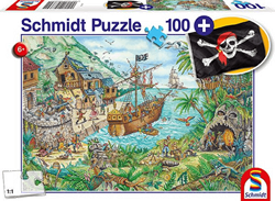 Schmidt puzzle Baie des Pirates 100 pièces - Puzzle enfant aventure pirate