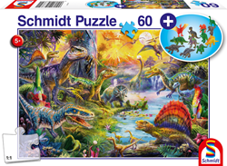 Schmidt puzzle dinosaures 60 pièces jouet éducatif