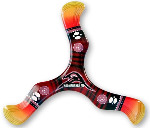 Boomerang Fan boomerang en bois Runner droit 26cm rouge 25m jouet