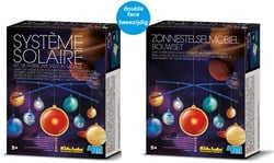 4M KidzLabs : SPACE / BUILDING KIT SUN MOUNTAIN GLIM-IN THE DARK / F R A N S T A L I G E PACKAGE, à construire soi-même, avec peinture phosphorescente, boîte 17x22x6cm, 8+.