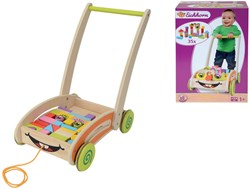 Eichhorn chariot de marche en bois activity avec blocs - jouet à pousser