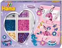 Hama Perles à Repasser Coffret Créatif Bijoux - Boîte de Jouet 2400 Pièces