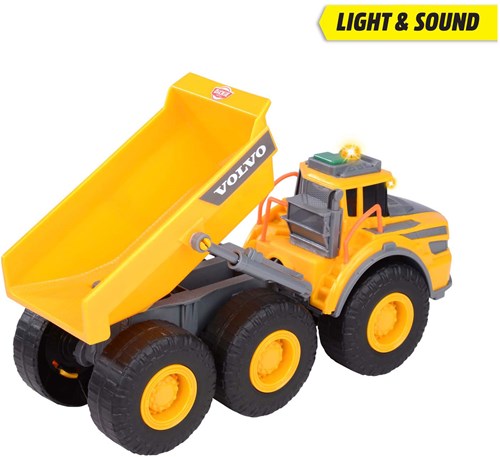 Dickie camion-benne Volvo véhicule de chantier avec lumière et son - jouet-3