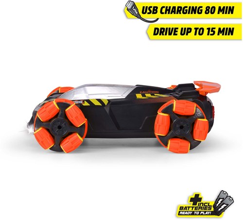Dickie voiture RC Area Drifter avec fumée et lumière, télécommande, 25 cm-3