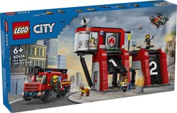 LEGO City 60414 Brandweerkazerne en Brandweerauto