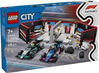 LEGO City 60444 F1 Garage met Mercedes-Amg En Alpine Auto's