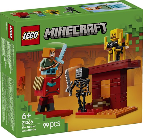 LEGO Minecraft set de construction La Bataille de Lave dans le Nether 21266 jouet
