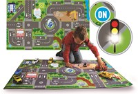 Tapis de circulation ville avec feux de signalisation LED 72x120cm voiture-2