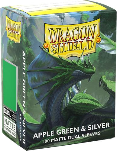 Asmodee protège-cartes Dragon Shield Matte Dual Apple Green & Silver 100 pièces-3