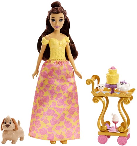 Fisher-Price Disney Princess Belle chariot à thé jouet poupée-3