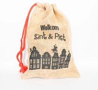 Folat sac cadeau en jute Saint-Nicolas - Bienvenue Sint & Piet 18x25cm-2