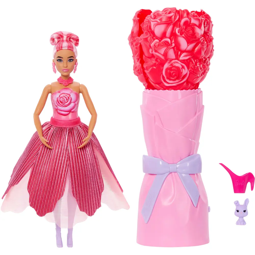 Poupée mannequin Barbie parfum floral Red Rose avec accessoires et surprise
