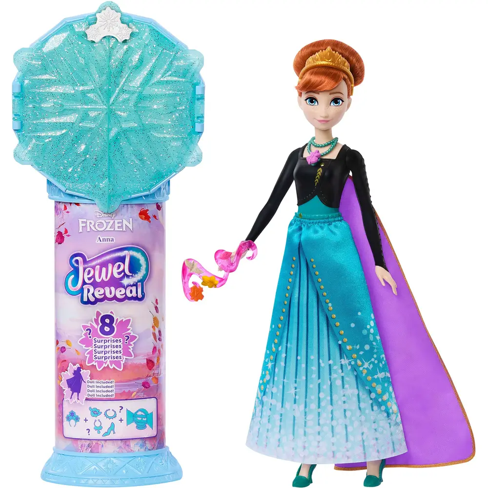 Mattel Disney Frozen poupée Anna - poupée mode Jewel Reveal jouet