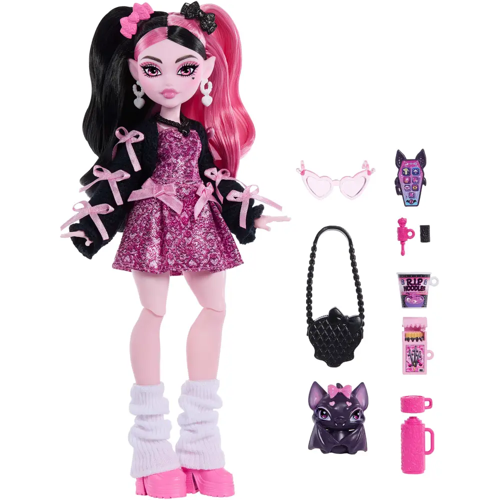 Mattel Monster High Draculaura poupée - poupée mannequin avec accessoires