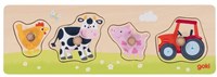 Goki puzzle en bois ferme - jouet éducatif pour tout-petits