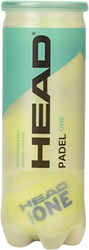 Head balles de padel jaunes - Tube de 3 balles durables