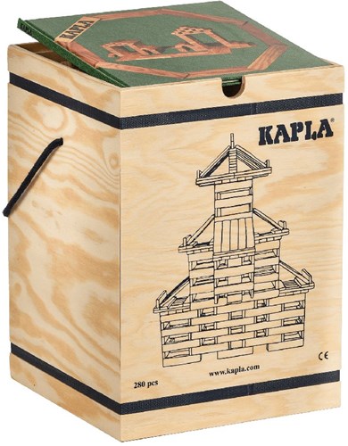 Kapla Kapla - 280 CHEST : 280 natural planks + 1 green book-3