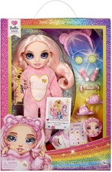 Poupée de mode Rainbow High junior high pyjama party Bella rose 23 cm jouet