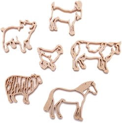Grennn emporte-pièce animaux de la ferme - jouet écologique pour enfants