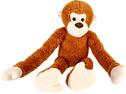 Pluchiez singe en peluche bras longs 80 cm marron jouet