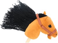 KiddyGo cheval bâton en peluche jouet avec longue crinière 70 cm cheval-2
