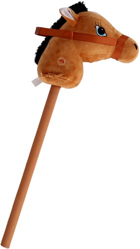 Pluchiez cheval bâton peluche 70 cm marron jouet cheval enfant-2