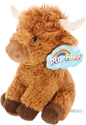 Pluchiez peluche vache Highland écossaise 28 cm jouet doudou