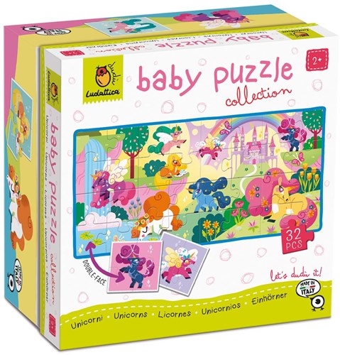 Ludattica puzzle bébé licorne - jouet éducatif carton 32 pièces-2