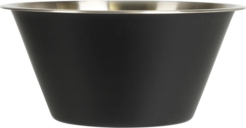 Bol inox noir saladier 1950ml design moderne