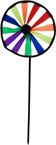 HOT Sports + Toys moulin à vent avec bâton en bois 18 cm jouet coloré