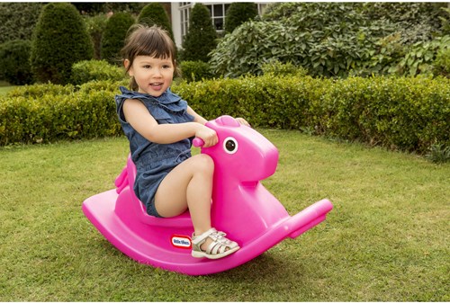 Little Tikes cheval à bascule rose - jouet à bascule en plastique-3