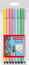 STABILO Pen 68 8er stylo-feutre Moyen Multicolore 8 pièce(s)