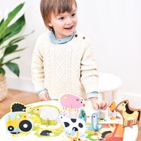 Banana Panda puzzle Ferme avec 11 figurines de jeu - 2+ - 20 pièces-3