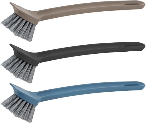 Brosse à vaisselle ronde en plastique noire Cilgro - brosse de nettoyage cuisine