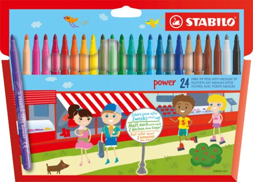 STABILO Power stylo-feutre Moyen Multicolore 24 pièce(s)