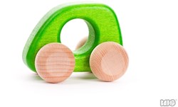 Bajo voiture en bois mini - jouet voiture verte durable