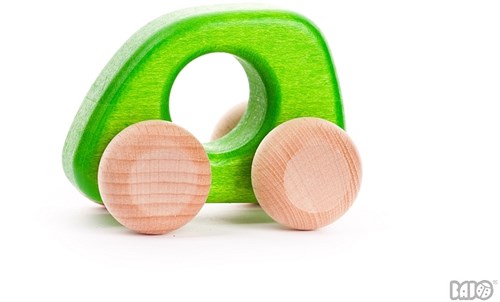 Bajo voiture en bois mini - jouet voiture verte durable