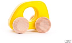 Bajo voiture jouet en bois mini jaune - petite voiture écologique