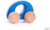 Bajo voiture en bois ellipse bleue - jouet durable pour enfants