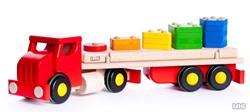 Bajo camion en bois - Jouet de tri pour enfants - 50 cm