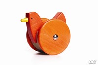 Bajo Figurine à Bascule en Bois Poule - Jouet Bleu pour Enfants-2