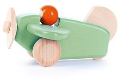 Bajo Avion en Bois avec Pilote - Jouet avion menthe