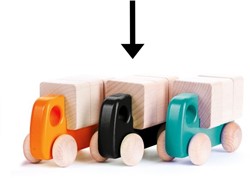 Bajo camion en bois avec blocs - jouet durable pour enfants