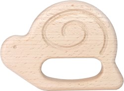 Bajo anneau de dentition bois escargot - jouet bébé bois durable