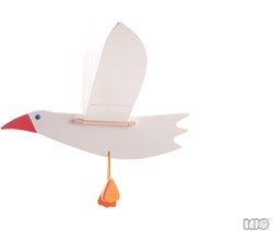 Bajo avion jouet en bois Seagull Mewa blanc multi couleur