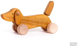 Bajo jouet en bois chiot teckel véhicule - jouet en bois durable